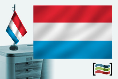 Bandera de Luxemburgo sobremesa bordada