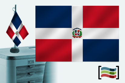 Bandeira da República Dominicana toalha de mesa bordada