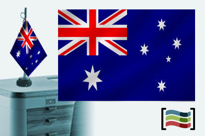 Bandeira da Austrália toalha de mesa bordada