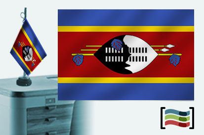 Bandera de Swaziland sobremesa bordada