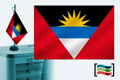 Bandeira da toalha de mesa bordada de Antígua e Barbuda