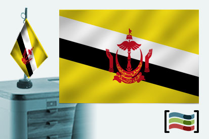 Bandeira de Brunei Toalha de Mesa Bordada