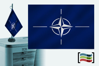 Flag of the O.T.A.N. embroidered table