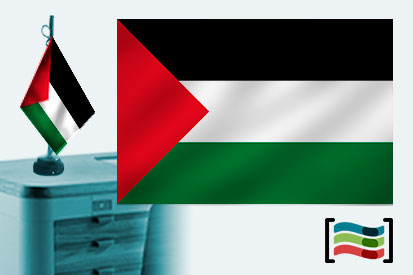 Bandera de Palestina sobremesa bordada