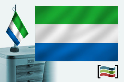 Bandeira de Serra Leoa toalha de mesa bordada