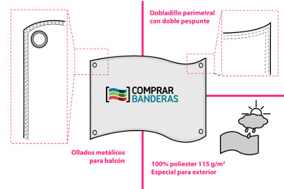 Bandera para balcón