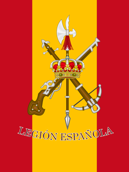 Bandera de mochila Legión española