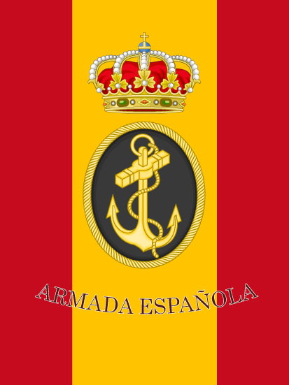 Bandera de mochila de la Armada española