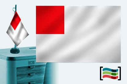 Bandera de Bilbao sobremesa bordada