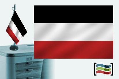 Bandeira da toalha de mesa bordada Volta Superior