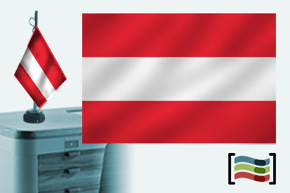 Bandeira da Áustria Toalha de Mesa Bordada