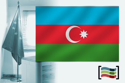 Bandiera Azerbaigian per l'ufficio