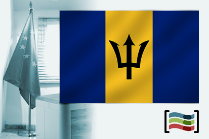 Bandera de Barbados para despacho