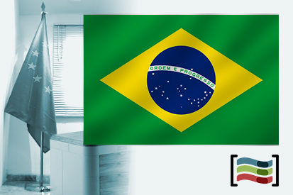Bandeira da Brasil para despacho