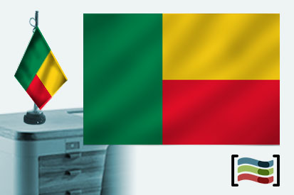 Bandera de Benin sobremesa bordada