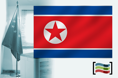 Bandiera Corea del Nord per l'ufficio