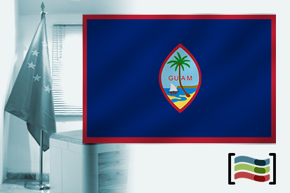 Bandera de Guam para despacho