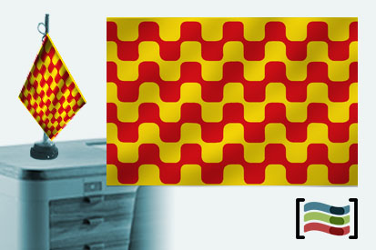 Bandera de Tarragona sobremesa bordada