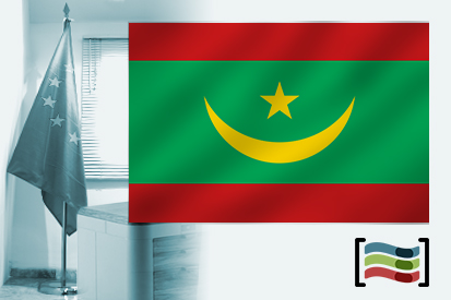 Bandeira da Mauritânia para despacho