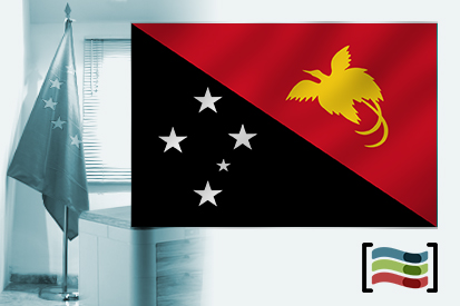 Bandeira da Papua-Nova Guiné para despacho