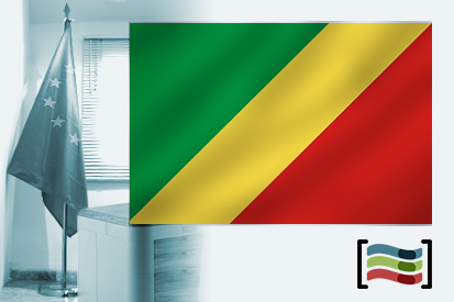 Drapeau de République du Congo pour le bureau