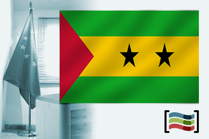 Bandeira da São Tomé e Príncipe para despacho