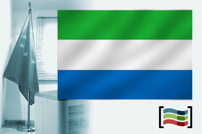 Bandera De Sierra Leona Para Jardín, 30 X 45 Cm, Doble