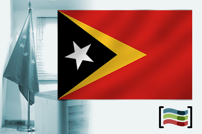 Bandeira da Timor-Leste para despacho