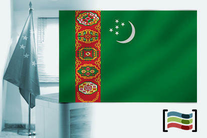 Bandiera Turkmenistan per l'ufficio
