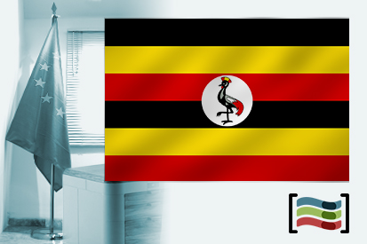 Bandera de Uganda para despacho
