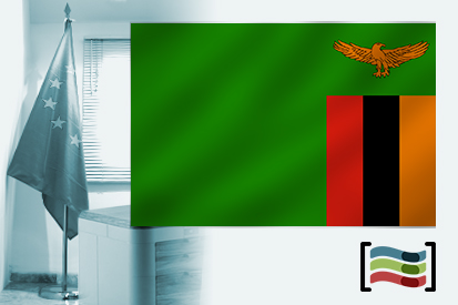 Bandiera Zambia per l'ufficio