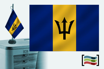 Tovaglia ricamata bandiera della Barbados