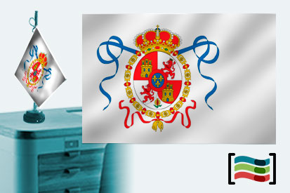 Bandera de Borbónica sobremesa bordada