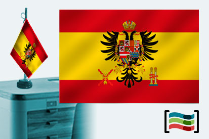 Tovaglia ricamata bandiera Spagna Carlos V