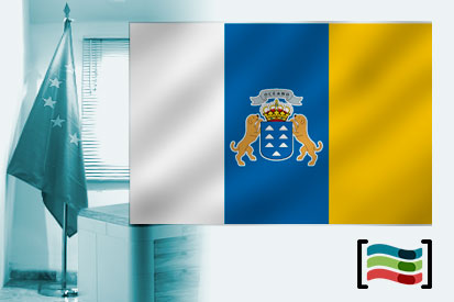 Bandera de Islas Canarias C/E para despacho