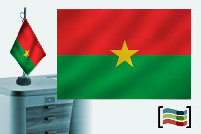 Bandera de Burkina Faso sobremesa bordada