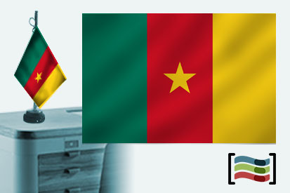 Bandera de Camerun sobremesa bordada