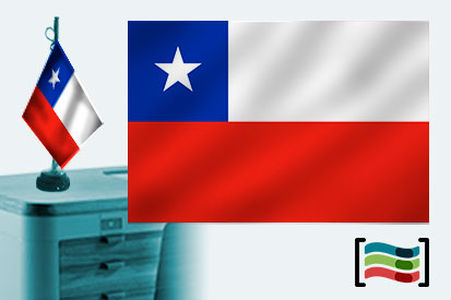 Bandera de Chile sobremesa bordada