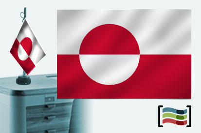Bandera de Groenlandia sobremesa bordada