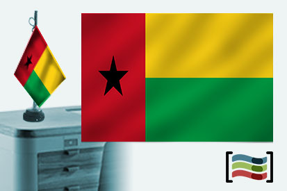 Bandera de Guinea-Bissau sobremesa bordada