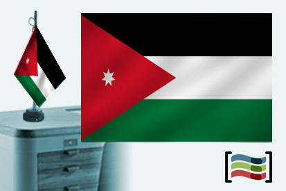 Bandera de Jordania sobremesa bordada