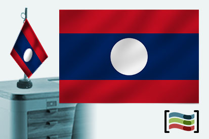 Bandera de Laos sobremesa bordada
