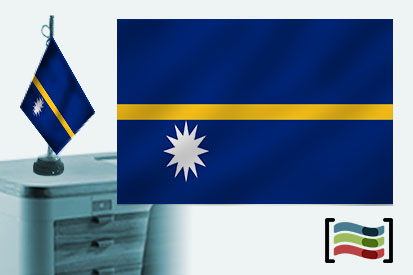 Bandera de Nauru sobremesa bordada