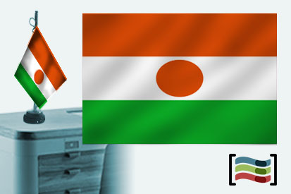 Bandeira da toalha de mesa bordada de Niger