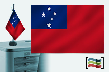 Tovaglia ricamata bandiera delle Samoa occidentali