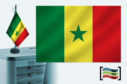 Bandeira da toalha de mesa bordada Senegal