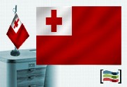 Bandera de Tonga sobremesa bordada