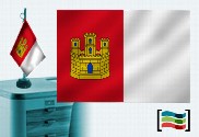 Bandera de Castilla La Mancha sobremesa bordada