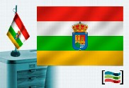 Bandera de La Rioja sobremesa bordada