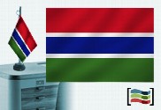 Bandera de Gambia sobremesa bordada